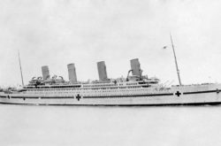 Britannic, sister ship to the Titanic, sinks in Aegean Sea