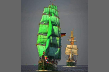 The Barque Alexander von Humboldt in her free-sailing days.
