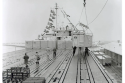 First Container Ship Steams from Newark (1956)