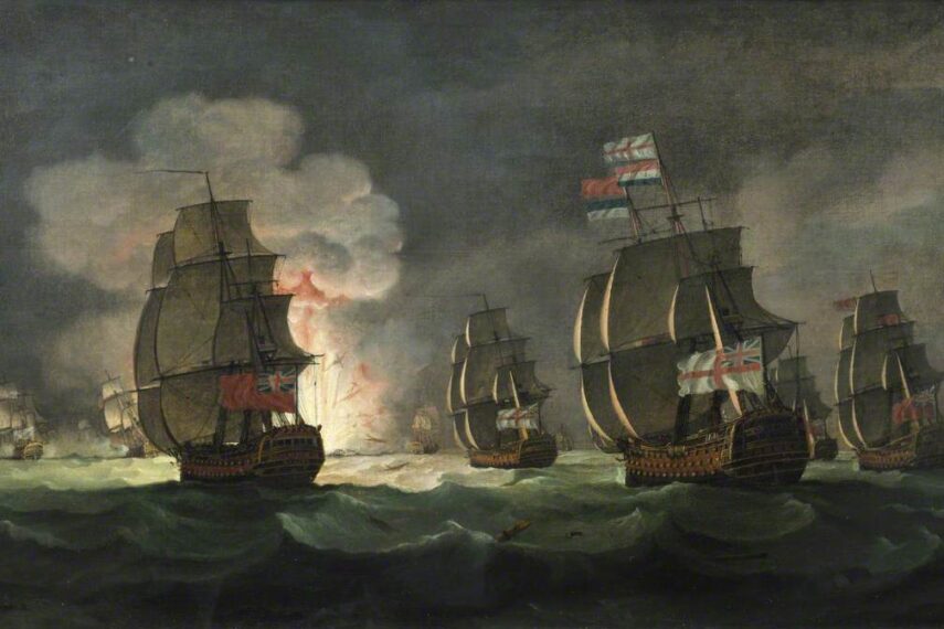 Luny, Thomas, 1759-1837; The Moonlight Battle off Cape St Vincent, 16 January 1780